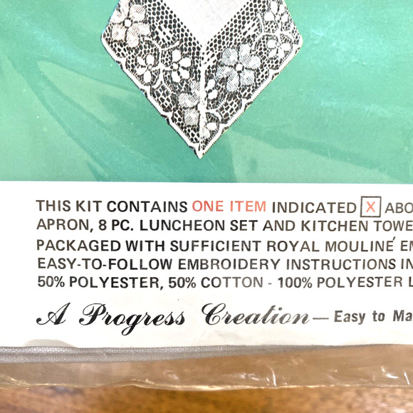 Progress Stamped Cross Stitch Holly Christmas kitchen towels (2) #1225 sealed - Picture 4 of 6